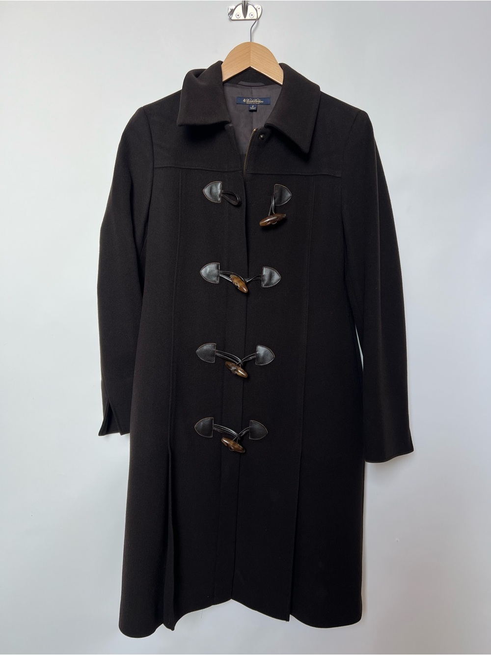 Brooks Brothers Loro Piana Wool Toggle Duffle Coat Brown Women’s Size 2 Long